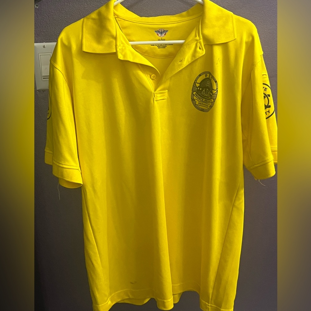 PSC Private security services Bouncer guard mens short sleeve shirt polo stretch
